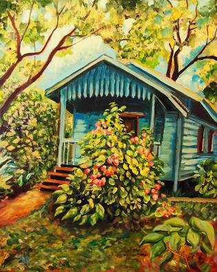 Shelly Leitheiser; Midas Cabana, 2013, Original Painting Acrylic, 16 x 20 inches. Artwork description: 241  This cabana is located in a tropical paradise in western Belize. The painting expresses the beauty of this Caribbean area and the vibrancy of the area. This painting is no longer available but you can still get prints of it. Contact me for information on that....
