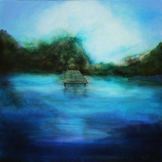 Shelly Leitheiser; The Dock, 2015, Original Painting Acrylic, 24 x 24 inches. Artwork description: 241 This is an impressionist landscape, done in greens and blues, and various natural colors. Painted in 2015, it is 24 x 24 unframed on a gallery wrapped canvas. The subject is a lake with a dock, with trees behind it. Its done in an impressionist style and ...