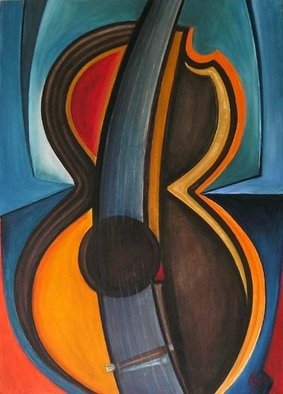 Alexander Sibachev; Guitar, 2003, Original Painting Oil, 31 x 43 inches. Artwork description: 241  Oil on Canvas. Please e- mail for payment and shipping information. ...