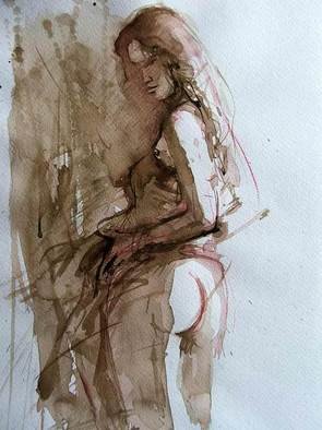 Sipos Lorand; Nude2, 2008, Original Watercolor, 21 x 29 cm. 