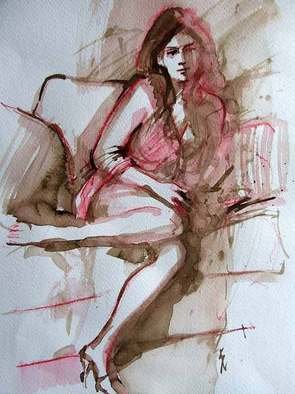 Sipos Lorand; Nude3, 2008, Original Watercolor, 21 x 29 cm. 