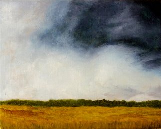 Michael B. Sky; Summer Storm, 2016, Original Painting Oil, 30 x 24 cm. Artwork description: 241  Summer Storm, 2016, oil on linen on gold leaf background, 12inch x 9inch  30cm x 24cm ...