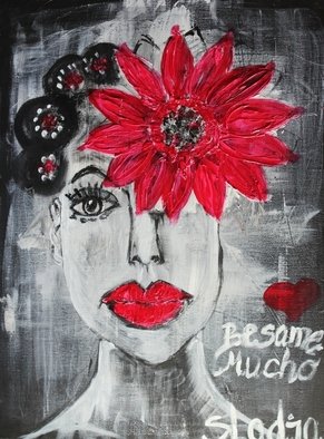 Sladjana Endt; Besame Mucho, 2011, Original Painting Acrylic, 45 x 60 cm. Artwork description: 241  love, women, life  ...