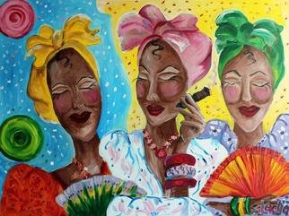 Sladjana Endt; It Is Just Us 4 Girls Hav..., 2011, Original Painting Acrylic, 102 x 77 cm. Artwork description: 241  life , women , friends ...