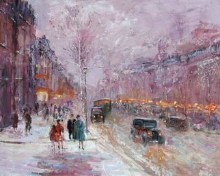 Slobodan Paunovic; On Boulevard 1930 Y, 2010, Original Painting Oil, 40 x 50 inches. Artwork description: 241 Original workBuying directly from the autorFree shipping...