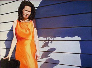 Thomas Williams; Woman In Orange, 2001, Original Painting Oil, 48 x 36 inches. Artwork description: 241 Woman in Orange is a study of the struggle of life....