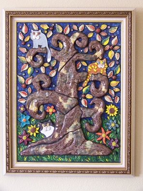 Suzanne Noll; Tree Bark And Claws, 2009, Original Mosaic, 22 x 28 inches. Artwork description: 241     This piece is called 