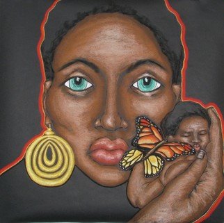 Jacqueline Rudolph; Metamorphis, 2007, Original Pastel, 36 x 36 inches. Artwork description: 241   expressionistic portrait of african American women.  ...