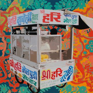 Sohan Jakhar; Untitled, 2009, Original Painting Acrylic, 72 x 72 inches. Artwork description: 241  A Fast Food Seller       ...