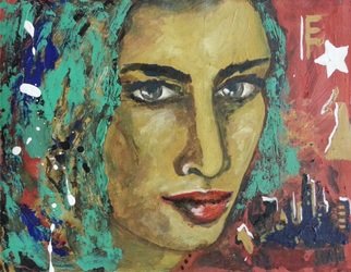 Sonja Peacock; City Girl, 2017, Original Mixed Media, 29 x 20 cm. Artwork description: 241 City girl - Oil and mixed media on canvas - 2017...