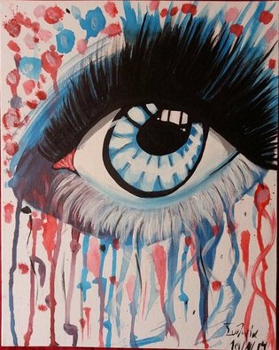 Sotiria Nikolaidou; Blue Eye, 2014, Original Painting Acrylic, 28 x 35 cm. Artwork description: 241   This is a handmade art. It is on a tnin canvas and it was painted with acylic colors and brushes.   ...
