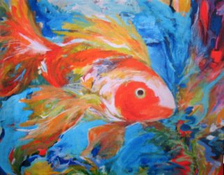 Nancy Goodenow; Koi, 2015, Original Painting Acrylic, 30 x 24 inches. Artwork description: 241          acrylic painted on stretched canvas, 1