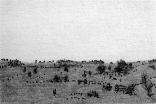 Keith Thrash, 'Hillscape', 1989, original Drawing Pencil, 2 x 1  x 1 inches. Artwork description: 1911  Small ink and pencil drawing. ...