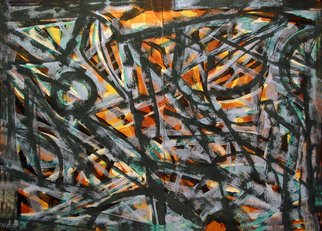 Romen Stoiloff; Chaos, 2014, Original Painting Acrylic, 140 x 100 cm. Artwork description: 241    expressionism, acrylic on cardboard     ...