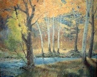 Sue Jacobsen, 'Fall Color On Trail Creek', 2000, original Painting Oil, 60 x 48  x 1 inches. Artwork description: 1911 This scene was commissioned by summer visitors from New York, who loved our summers and the fall especially. ...