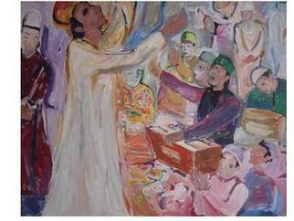 Maharaj Ajmal; Sufitrance, 2015, Original Painting Acrylic, 35 x 24 inches. Artwork description: 241   sufi culture art  ...