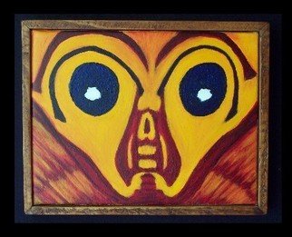 Janice Young; Moth Mask, 2013, Original Painting Oil, 10 x 8 inches. Artwork description: 241       oil on canvas over wood        ...