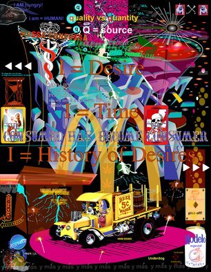 Rene Trujillo; Atracar, 2010, Original Digital Print, 24 x 36 inches. Artwork description: 241   'Atracar' , spanish to stuff oneself, from my' Car/ tunes series  ...