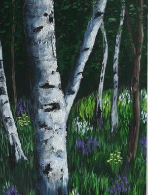 Susan Barnett-Jamieson; Spring Birch Grove, 2012, Original Painting Acrylic, 16 x 20 inches. 