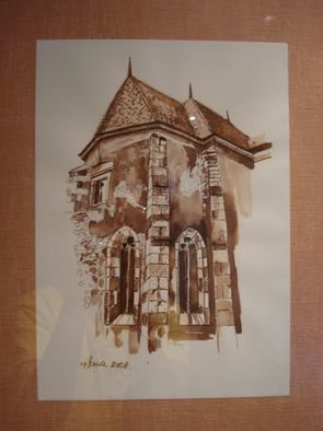 Iuliana Sava; Castle Of Iancu , 2008, Original Drawing Pen, 29 x 21 cm. Artwork description: 241  Work ink on paper, original, size 21 x 29 cm  ...
