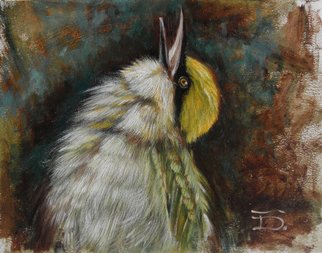 Tal Dvir; Green Bee Eater, 2015, Original Painting Oil, 12 x 16 inches. Artwork description: 241    figure, oil, canvas, birds  ...
