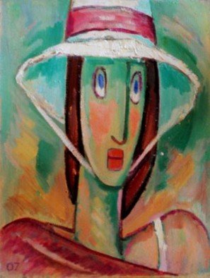 Najmaddin Huseynov; Woman, 2007, Original Painting Oil, 34 x 45 cm. Artwork description: 241      woman      cardboard, on oil...
