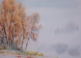 Tatsiana Harbacheuskaya; Autumn Morning, 2012, Original Watercolor, 36 x 26 cm. 