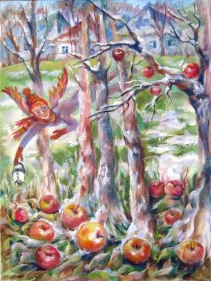 Tatyana Berestov; Angel Of Wild Apples, 2012, Original Painting Acrylic, 30 x 40 cm. Artwork description: 241   Angel of wild apples  ...