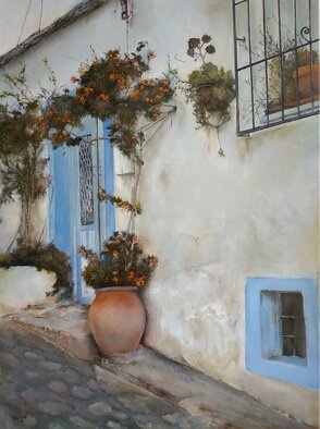 Tomas Castano; Rincon De Mojacar, 2020, Original Painting Oil, 54 x 73 cm. Artwork description: 241 My work is an expression of serenity and authenticity. Painted in oil, I portray a corner that captures the essence of a timeless place, where light plays with textures adding a lively and warm character. The realistic brushstrokes invite introspection and nostalgia for simple but profound moments. ...