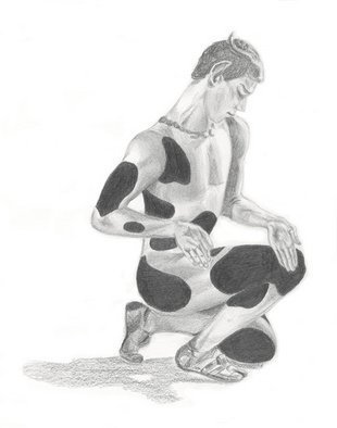 Tracey Carmen; Nijinsky From The Ballet ..., 2007, Original Drawing Pencil, 29 x 42 cm. Artwork description: 241   An original pencil drawing of Nijinsky from the ballet L'Apres midi d' un faun.  ...