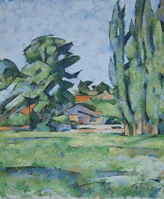 Chris Gould; Landscape With Poplars, 2007, Original Painting Oil, 30 x 36 inches. Artwork description: 241 Marziart Exhibition July 2008Hamburg Germany ...
