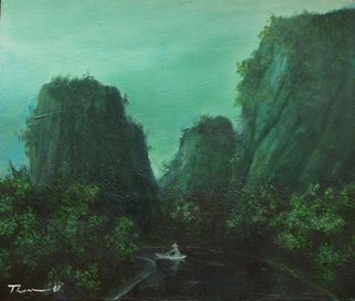 Nguyen Huu Thuan; Sunrise Of Thung Nang Ninh B, 2007, Original Painting Acrylic, 68 x 58 cm. 