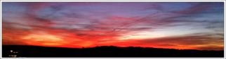 Tibor Mueller; Red Sky, 2015, Original Photography Color, 160 x 40 cm. Artwork description: 241  Photo print on CanvasClouds come floating into my life, no longer to carry rain or usher storm, but to add color to my sunset sky. Rabindranath Tagore ...