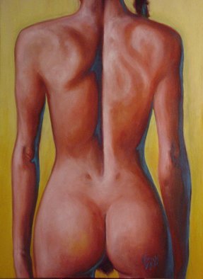 Tim Ezell; Nude Beach, 1999, Original Painting Oil, 32 x 46 inches. Artwork description: 241 I loved the play of the muscles on this woman' s back. ...