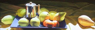 Tony Masero; Coffee And Lemons, 2006, Original Painting Oil, 47 x 16 inches. 