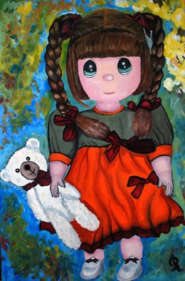 Duta Razvan; Rosie And White Teddy Ori..., 2011, Original Painting Oil, 24 x 15 inches. Artwork description: 241        ORIGINAL OIL PAINTING ON CANVAS        ...