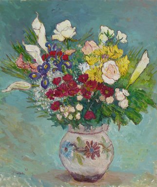 Marza Traian; Flowers, 2009, Original Painting Oil, 60 x 70 cm. Artwork description: 241  diferent flowers ...