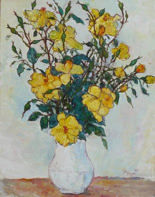 Marza Traian; Roses, 2009, Original Painting Oil, 55 x 70 cm. Artwork description: 241  roses ...