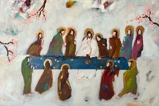 Paulo Medina; Last Supper, 2023, Original Painting Acrylic, 120 x 80 cm. Artwork description: 241 This last Supper is in a spring context. ...