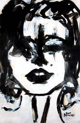 Neal Turner; Marilyn Monroe, 2011, Original Painting Ink, 12.6 x 19 inches. Artwork description: 241 Size: 12 3/ 4 by 19 7/ 8 inches. Signed N. Turner lower right front, signed et dated 1913 and 2011 on the reverse, title on reverse. Indian Ink, acrylic and graphite on 200 gram paper from an auction catalogue titled aEURoeCatalogue des Tableaux Anciens, Objets daEURtm...