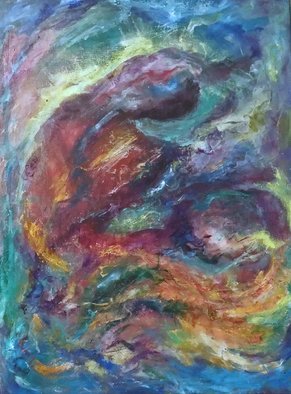 Susan Cantor-Uccelleti; Birth, 2017, Original Painting Oil, 18 x 24 inches. Artwork description: 241 This is my very first painting done in 100oil sticks. It is abstract with a figurative flow of movement and texture. ...