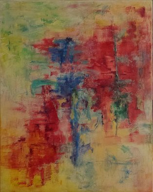 Susan Cantor-Uccelleti; Progression, 2017, Original Painting Oil, 16 x 20 inches. Artwork description: 241 expressive, reds, greens, textured, imaginative ...