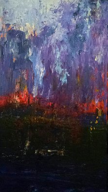 Susan Cantor-Uccelleti, 'twilight', 2017, original Painting Acrylic, 18 x 36  x 1 inches. Artwork description: 1911 original artwork, on canvas, textured...