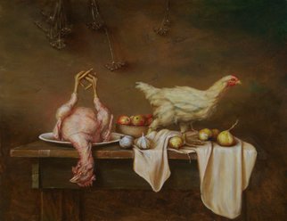 Vaidotas Bakutis; From Hens Living, 2013, Original Painting Oil, 100 x 80 cm. 