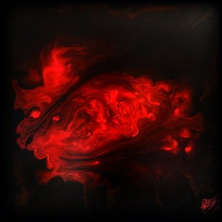 Christoph Van Daele; Red Frozen Hell, 2014, Original Painting Oil, 70 x 70 cm. Artwork description: 241 