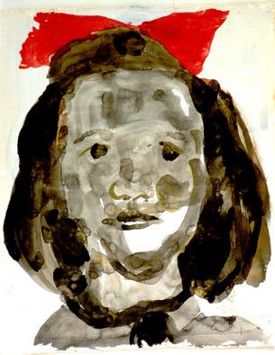 B Van Der Heide; Enfant Terrible Of Enfant..., 2001, Original Painting Acrylic, 92 x 106 cm. Artwork description: 241 This is a portrait in acrylic paint on handmade paper, depicting the 