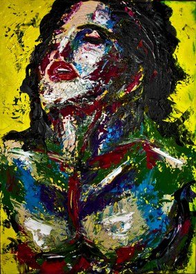 Anninos Agathodorou; Rainbow Orgasm, 2014, Original Painting Acrylic, 25 x 36.5 inches. Artwork description: 241  original hand painted acrylic painting on stretched canvas titled 