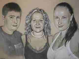 Giovan Beck, 'Family Portrait', 2006, original Drawing Charcoal, 70 x 50  x 1 cm. 