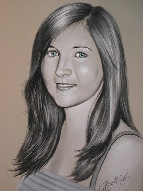 Giovan Beck, 'Irish Girl', 2006, original Drawing Charcoal, 35 x 50  x 1 cm. 