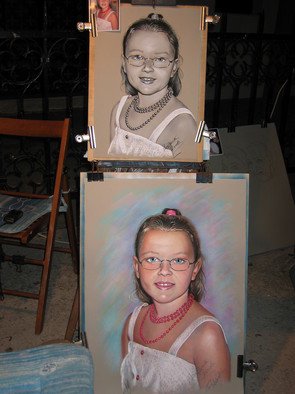 Giovan Beck, 'Little Girl', 2006, original Pastel, 50 x 70  x 1 cm. Artwork description: 1758  One is done in charcoal, the other with soft pastels on paper. The quality of my work is very important, especially working down the street. Any order welcome, if you think about quality portrait. I do post Worldwide, Thank you! ...